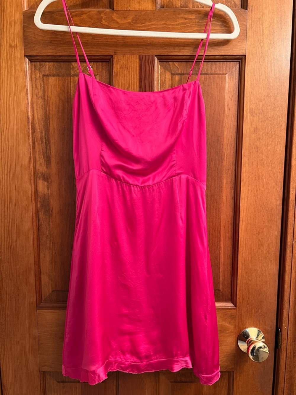 wilfred Size 4 Hot Pink Satin Slip Dress